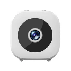 스마트 무선 보안 카메라 충전식 WiFi 원격 모니터링 레코더 모션 감지 홈 오피스용 자기 소형 캠, 02 White, 01 빠른  Mainland