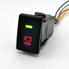 안개등스위치 이수즈 D-MAX 5핀 차량용 LED DRL 전면 안개등 파워 미러 히팅 푸시 버튼 스위치 (와이어 포, 01 View