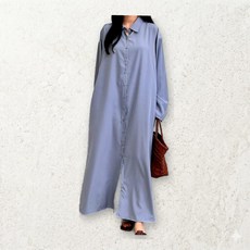 여성 셔츠형 롱 맥시 원피스 캐주얼 편한 봄 가을 여자원피스 임산부원피스 셔츠롱원피스 루즈핏원피스