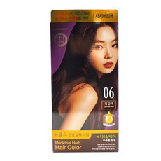 댕기머리 뉴골드 새치머리용 한방 칼라 크림 염색제, 6호 흑갈색, 1개