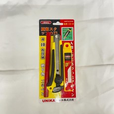 UNika 美工刀組 含稅 贈附刀片10片 木工筆x1 NO.122-10 美工刀 替刃 木工筆, 1個, UNIKA 122-10 美工刀組