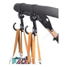 오토바이 자전거 유모차 360도회전 다용도 고리 후크 오토바이봉지걸이, 1.블랙