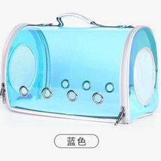 翔帥寵物生活館 寵物斜背手提兩用外出包 雷射款 適用於狗、鸚鵡, 藍色 雷射光中號,❗❗❗超商寄送會有壓褶 ❗❗❗, 1個