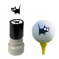 루이 DIY 귀여운 고양이 골프공 스탬프 창의 개발 취미스탬프 퀵드라이 방수 무번짐 선물용, C, 1개