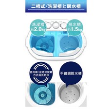 魔特萊大河生活 雙槽迷你洗衣機-二代升級款潔淨內衣物-原廠保固, 1台 本島