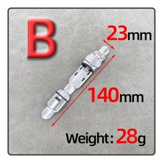 랙 액세서리용 삽 마운트 360 ​ ​ 도 벽 장착 삽 마운트 브래킷 마운트 금속 클램프 버클 도구, 02 Zinc alloy retainer