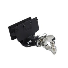 랭글러 견인장치 지프 루비콘 히치리시버 블랙 견인고리 튜닝 후방 카고, 대형+실버 암+볼+잠금장치