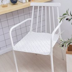 미끄럼방지 식탁방석 끈달린 면방석 얇은방석 40x40