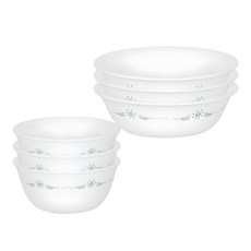 코렐 잉글리쉬가든 공기대접 세트, 혼합색상, 공기 3p + 대접 3p, 1세트