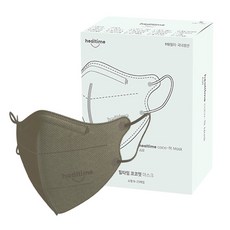 힐타임 코코핏 KF94 컬러 마스크 소형N 새부리형 숨쉬기편한, 25매입, 1개, 올리브카키