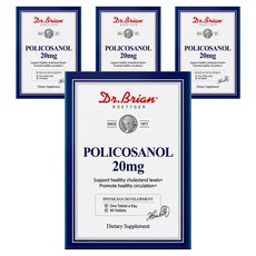 Dr.Brian ROETTGER 甘蔗多二十烷醇 20 毫克 90 片/膽固醇/高密度脂蛋白/低密度脂蛋白, 4個, 90顆