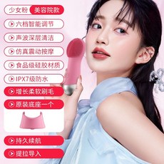 電動洗臉機 洗臉機 親膚矽膠 兩用洗臉導入儀 電動洗顏機 洗臉器 洗卸二閤一 潔麵儀 洗臉儀 洗臉神器 矽膠洗臉刷, 美容院版-【深層清潔+提拉導入+原裝座充