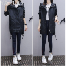 빅사이즈 트렌치코트 하프코트 자켓 야상 여성코트