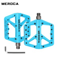 MEROCA 山地車尼龍腳踏板 培林軸承 XC越野防滑, 天藍, 1個