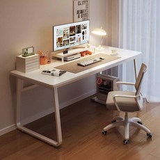 투에스리빙2S LIVING 다용도 책상 게이밍 컴퓨터 책상, 화이트 화이트