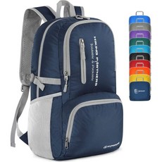 Zomake 접이식 백팩 경량 대용량 35L Pocketable 방수 배낭 가방 Convenient For Hiking 재난 방지 야외 해외 여행 블랙 그외 각종 624396, 1개