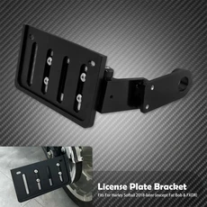오토바이 사이드 마운트 번호판 브래킷 후면 지지대 거치대 할리 소프테일 브레이크아웃 팻 보이 슬림 디럭, 01 License Plate Holder, 1개
