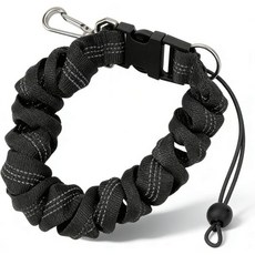 다이빙 카메라 랜야드 스테인리스 스틸 스프링 코일 주황색 내구성 있는 소재 퀵 릴리스 버클 수중 및 스노클링에 이상적임, Black