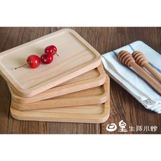 日皇 小托盤 木托盤 日式和風實木兒童餐盤 可愛動物刻花碟子, 1個, 托盤1入-正常品, Natural Wood