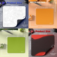 [트루펙트] ATTACK SHARK CM02 게이밍 마우스패드 게이밍패드 방수+미끄럼방지 데스크탑 키패드 사무용 게임용 어택샤크 최신형, 화이트등고선(45x40x4cm)