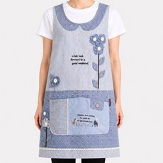 팬지 앞치마 3color, 블루, 1개