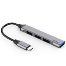 넥스트유 4포트 유오앨 C타입 멀티포트 USB 허브 734UH, COLOR SILVER