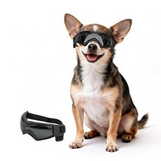 PETLESO 강아지 고글 소형견 XS 선글라스 치와와 안경 자외선 차단 눈 보호 XSmall 애완 동물 소형견 고양이용 블랙 219185