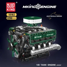 금형 킹 10171 LSX454 V8 엔진 전동 시뮬레이션 모델 드라이브 빌딩 블록 자동차 부품 장난감 선물, 06 10182-2250PCS