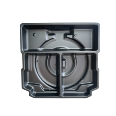 後車廂收納箱，汽車後備箱整理箱，車用置物箱，多功能分區收納，簡約時尚，安裝簡便, 黑色