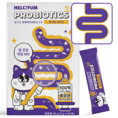 헬시얌 강아지 유산균 구토 설사 변비 구강 구취 장건강 소화기능개선 면연력, 30회분, 장건강/유산균, 1개