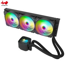 IN WIN迎廣 AR36 ARGB 一體化CPU水冷 無限鏡面水冷頭 / 三年保固, AR36 黑色, 1個