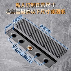 加寬長條地漏 304不銹鋼防臭衛生間浴室通用型長條形地漏定制雙排, 不銹鋼色,100CM中間排水
