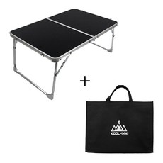 KOOLMAN(쿨맨) 다용도 캠핑 미니 테이블, 미니 폴딩 테이블 - 블랙 + 수납가방