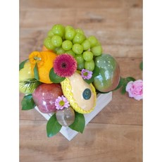 울산과일바구니 세트 프리미엄 과일바구니 첫인사/상견례/출산/병문안/예단/이바지/생신/개업선물/국산/수입/재철과일, 1개, 바구니(M)