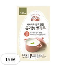 올가맘 하이아미쌀로 만든 유기농 쌀가루 고운입자, 180g, 15개