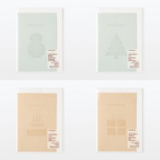 [무인양품] 스몰 카드 엽서 생일/홀리데이, 기프트 베이지