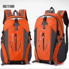 新款戶外大容量防潑水防磨登山包旅遊出差男女揹包學生書包雙肩包, 橙色
