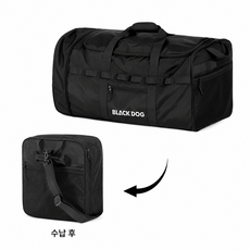 BLACKDOG 블랙독 접이식 캠핑 수납가방 88L 바퀴형 차박 야외 장비보관 캐리어백 CBD2550XB018, 블랙, 1개, 1단