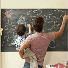 天才愛因斯坦 貝多芬 養成塗鴉可擦拭黑板 隨便塗鴉 可移除書寫貼紙PP環保學生黑板牆貼抗靜電 (黑色)