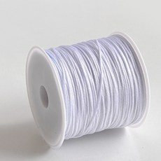 나일론 폴리 매듭실 0.8mm 팔찌 키링 스트랩 만들기, 35.화이트, 1개