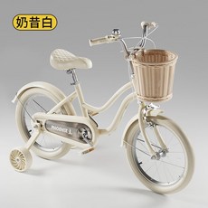 유아4발자전거 3세~10세 어린이용 보조바퀴 자전거, 12인치, 화이트, 1개