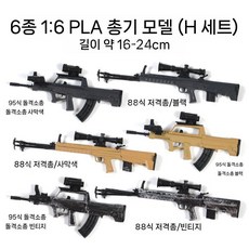 조립식 AK47 총기 모형 4D 건모델 진열대 서바이벌 군사 취미 1/6, 6 PLA 총 모델 (H 패키지)