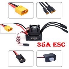 2025년 서패스 하비 M 시리즈 35A 45A 60A 방수 ESC 2-3S 1/10 1/12 1/14 1/16 RC 자동차용 F540 3650 브, 05 M-35A XT60 Plug