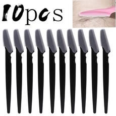 5/10/20pcsbrow 면도기 및 여성용 남성용 면도기 눈썹 헤어 트리머 보호 커버가 있는 안전한 면도, black 10pcs Belt she