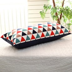 [솜포함] 대형 등쿠션 등받이쿠션 메가사이즈 110, 옥스포드면세모의꿈, 레드