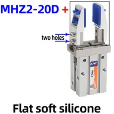 실리콘 패드 액세서리가있는 핑거 클로 MHZ2 16D 25D 실린더 20D 공압 10 그리퍼 기계식, MHZ2 20D PMSK, 한개옵션1