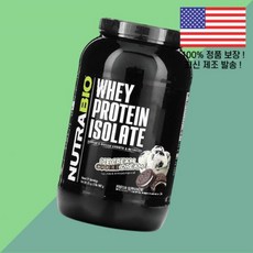 뉴트라바이오 분리 유청 단백 웨이 아이솔레이트 프로틴 아이스크림 쿠키 드림 2파운드 907g NutraBio Whey Protein Isolate Ice Cream Cookie, 1
