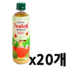 티로그 제로 망고수박 아이스티, 20개, 500ml
