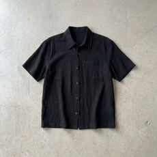 마인드브릿지 남성용 크링클 오버핏 반팔 셔츠 M1WS3122