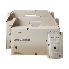 온리소이 더 진한 국산 서리태 콩물 두유 무가당, 40개, 190ml